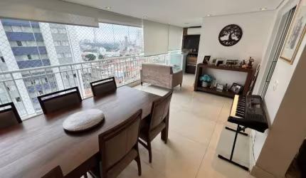 APTO A VENDA NO TATUAPÉ, 122 M², SEMI MOBILIADO, TERRAÇO GOURMET, 03 VAGAS !!