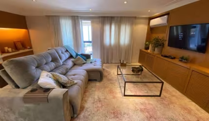 APTO A VENDA NO JD ANÁLIA FRANCO, SEMI MOBILIADO, 128M², TERRAÇO GOURMET !!