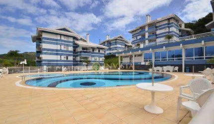 À venda | Sacada com churrasqueira, 90 m² privativos, 3 quartos, Vista Mar e 1 vaga de garagem - Praia Brava, em Florianópolis.