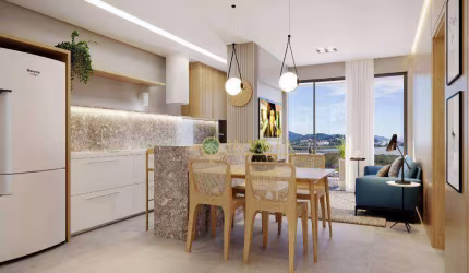 Lançamento! Apartamento com 2 quartos, sacada com churrasqueira e 1 vaga de garagem.