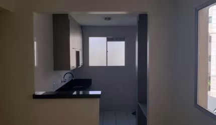 Apartamento de 60m² Compostos por 2 dormitórios, Banheiro Social, cozinha americana com armarios planejados e cooktop  sala de estar e jantar integrad