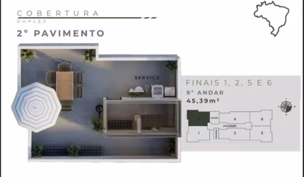 Cobertura com 2 quartos à venda no Jardim Leblon, Belo Horizonte  por R$ 405.000