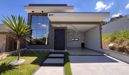 Casa de luxo em condomínio no Park Gran Reserve, Indaiatuba-SP: 3 quartos, 3 suítes, 2 salas, 4 banheiros, 3 vagas, 138m².