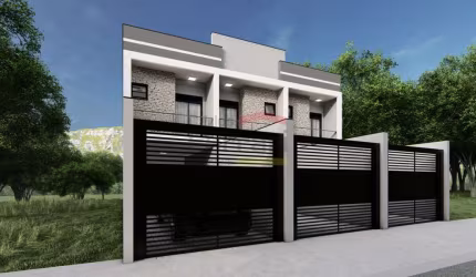 Sobrado novo de alto padrão à venda, com 3 suítes, espaço Gourmet e 2 vagas!