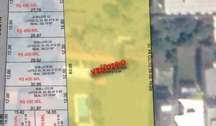 TERRENO À 100 METROS DA ALAMEDA LUCAS,  POSSIBILIDADE DE FAZER 2 CASAS