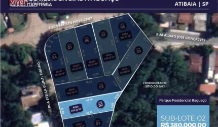 Terreno à venda, 449 m² por R$ 380.000,00 - Parque Residencial Itaguaçu - Atibaia/SP
