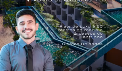 Apartamento em Porto de Galinhas | No Centrinho | 50 m do Mar | Serviços de Resort