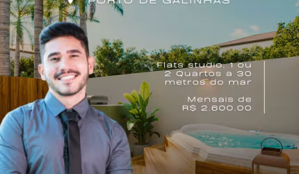 Flat em Porto de Galinhas | 1 e 2 Quartos |  Perto do Mar e do Centrinho | Alta Rentabilidade
