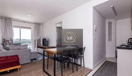 Apartamento com 1 dormitório à venda, Mobiliado, Rebouças.