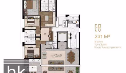 Apartamento com 3 dormitórios à venda, 231 m² por R$ 7.664.821 - Ibirapuera - São Paulo/SP