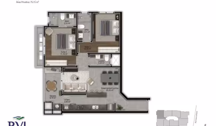 Trindade | Apartamento 2 suítes + 1 vg e hb