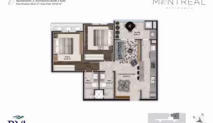 Trindade | Apartamento 2 dorms (1 suíte) + 1 vg