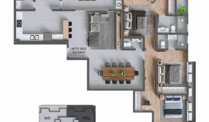 Venda | Apartamento 3 suítes + 2 vagas e hb