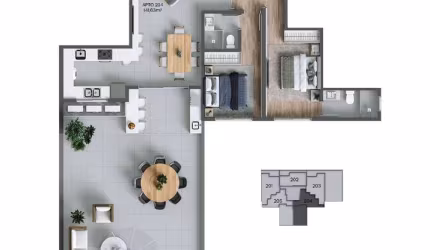 Venda | Apartamento Garden 2 suítes + 1 vg e hb