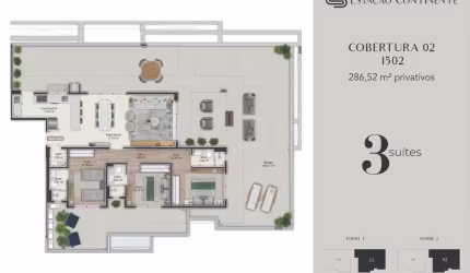 Venda | Cobertura 3 suítes + 2 vagas e hb