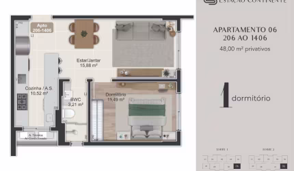 Venda | Apartamento 1 quarto + garagem e hobby box