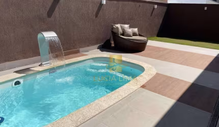 Casa LUXUOSA para ALUGAR MOBILIADA, com PISCINA, 3 dormitórios, 150 m² por R$ 6.300/mês - Condomínio Terras do Vale - Caçapava/SP