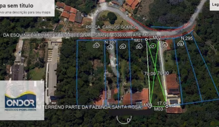 Terreno à venda, 1000 m² por R$ 350.000,00 - Chácara Vista Alegre - Cotia/SP