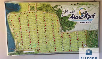 Terreno à venda, 478 m² por R$ 250.000,00 - Centro - Zacarias/SP