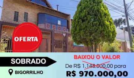Sobrado com 3 quartos  à venda, 245.00 m2 por R$970000.00  - Bigorrilho - Curitiba/PR