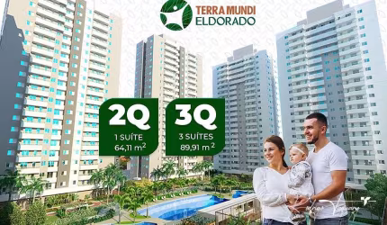Terra Mundi Eldorado – Apartamento à venda no Residencial Eldorado com 2 ou 3 quartos, de 60 a 74 m² e conceito home resort