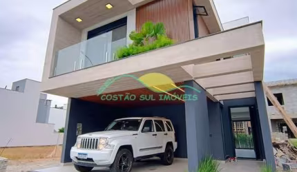 Casa á venda com Arquitetura Contemporânea em Condomínio Fechado – Biguaçu, Santa Catarina
