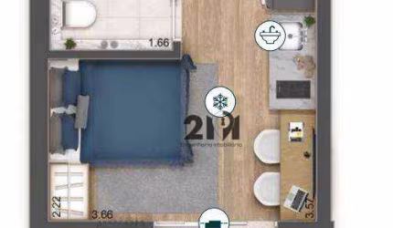 Studio com 1 dormitório à venda, 26 m² por R$ 340.000,00 - Tucuruvi - São Paulo/SP