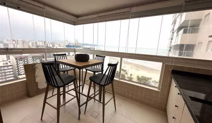 Apto de 2 Dorm c/ 1 suíte, SACADA GOURMET, VISTA MAR, 80,65 m² de área útil. Bairro: MIRIM.
