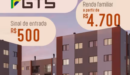 NA PLANTA- 100% FINANCIADO - APTO 2 QUARTOS EM PINHAIS
