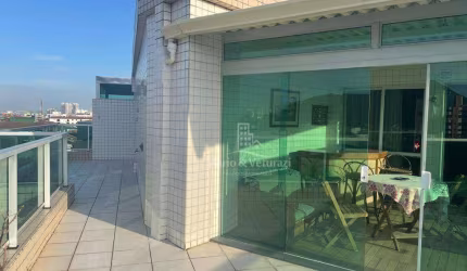 Cobertura com 2 dormitórios para alugar, 143 m² por R$ 3.850,00 - Jardim Santa Maria - Guarujá/SP
