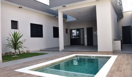 Casa Térrea em Indaiatuba, Condomínio Dona Lucilla com 3 suítes - 178 m²