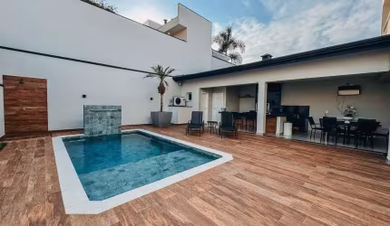 Casa Sobrado em Indaiatuba, Jardim Amstalden Residence com 4 suítes - 330 m²