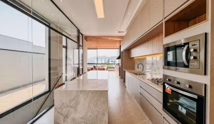 Casa Térrea em Indaiatuba, Condomínio Helvétia Park II com 4 suítes - 315 m²