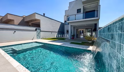 Sobrado em Indaiatuba, Residencial Evidências com 3 suítes - 258 m²