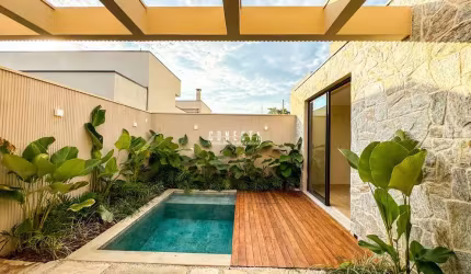Casa Térrea em Indaiatuba, Condomínio Viena com 3 suítes - 160 m²
