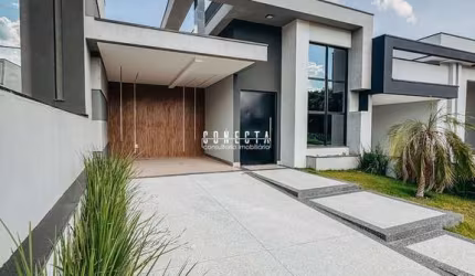 Casa Térrea em Indaiatuba, Condomínio Gran Reserve com 3 suítes - 140 m²