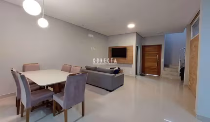 Sobrado em Indaiatuba, Condomínio Montreal com 3 suítes - 170 m²