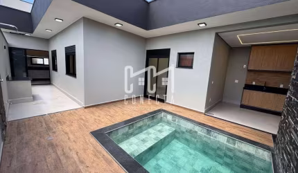Casa Térrea em Indaiatuba, Condomínio Mantova com 3 dormoitórios - 136 m²