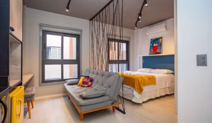 Studio mobiliado com 1 dormitório à venda, 24 m² por R$ 515.000 - Bigorrilho - Curitiba/PR