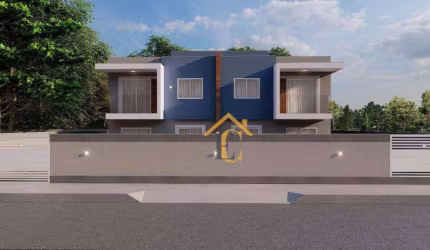 Casas duplex com vista para o mar com 2 dormitórios à venda, 80 m² por R$ 320.000 - Enseada das Gaivotas - Rio das Ostras/RJ