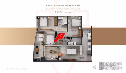 Apartamento a venda no Residencial Jardim do Oriente