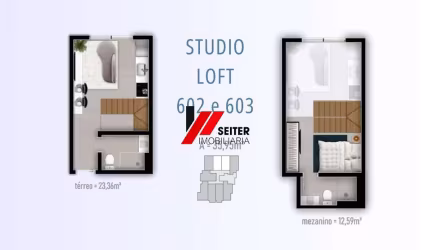 Loft com 35,95m2 e Acabamento Premium
