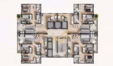 Apartamento com 2 dormitórios à venda, 61 m² por R$ 450.450,00 - Floresta - Cascavel/PR