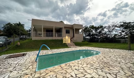 Casa à Venda no Solar das Palmeiras, Esmeraldas ? 2 Quartos, Suíte, Piscina, 1150m², R$740 Mil