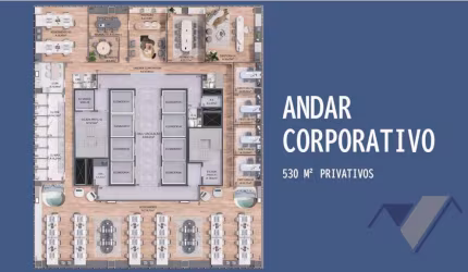 Andar Corporativo à venda, 530 m² por R$ 8.322.600,23 - Centro - Cascavel/PR