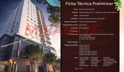 Apartamento de 53.14m² com 3 quartos em Jardim São Paulo(Zona Norte)