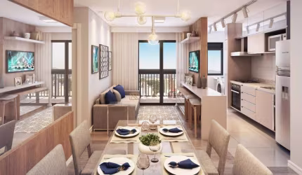 Apartamento com 1 dormitório à venda, 44 m² - Ecoville - Curitiba/PR