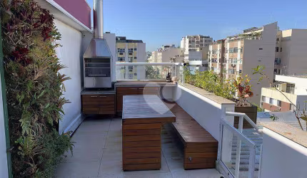 Cobertura com 3 quartos, suíte, terraço, churrasqueira e vaga à venda, 167 m² por R$ 2.400.000 - Flamengo