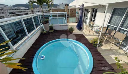 Lopes Enjoy Vende Cobertura Duplex 3 quartos, 154 m², 2 vagas de garagem, condomínio Onda Carioca.