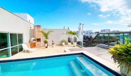Jardim Oceânico - Cobertura Duplex reformada de 4 Suítes com Vista para a Pedra da Gávea. Perto da Praça do Ó, Posto 3. Barra da Tijuca/RJ.